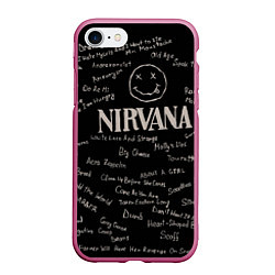 Чехол iPhone 7/8 матовый Nirvana pattern, цвет: 3D-малиновый