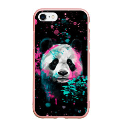 Чехол iPhone 7/8 матовый Панда в розовом и голубом - нейронная сеть