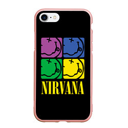 Чехол iPhone 7/8 матовый NIRVANA - смайлы