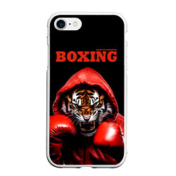Чехол iPhone 7/8 матовый Boxing tiger