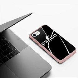 Чехол iPhone 7/8 матовый Кс го -whiteline, цвет: 3D-светло-розовый — фото 2