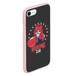 Чехол iPhone 7/8 матовый Boxing club - боксёр, цвет: 3D-светло-розовый — фото 2