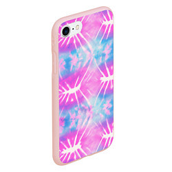 Чехол iPhone 7/8 матовый Голубо-розовый узор тай-дай, цвет: 3D-светло-розовый — фото 2