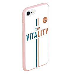 Чехол iPhone 7/8 матовый Форма Team Vitality white, цвет: 3D-светло-розовый — фото 2