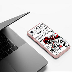 Чехол iPhone 7/8 матовый Ериичи - уничтожать, цвет: 3D-светло-розовый — фото 2