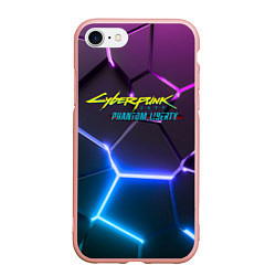 Чехол iPhone 7/8 матовый Cyberpunk 2077 phantom liberty neon