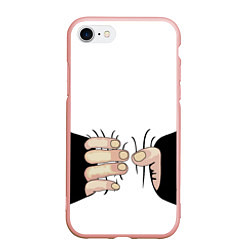 Чехол iPhone 7/8 матовый Рука сжимает талию, цвет: 3D-светло-розовый