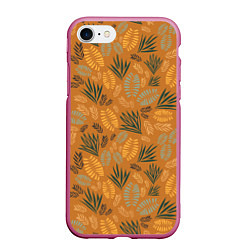 Чехол iPhone 7/8 матовый Мексиканские оранжевые папаротники