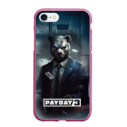 Чехол iPhone 7/8 матовый Payday 3 bear, цвет: 3D-малиновый