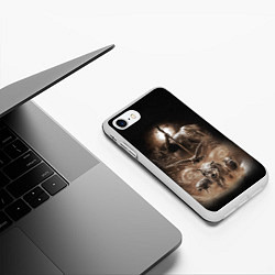Чехол iPhone 7/8 матовый Чернобог славянский бог, цвет: 3D-белый — фото 2