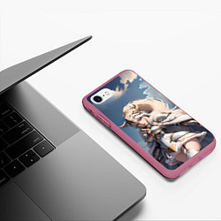 Чехол iPhone 7/8 матовый Валькирия, цвет: 3D-малиновый — фото 2
