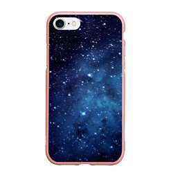 Чехол iPhone 7/8 матовый Звездное небо - нейросеть, цвет: 3D-светло-розовый