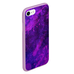 Чехол iPhone 7/8 матовый Текстура - Purple explosion, цвет: 3D-сиреневый — фото 2