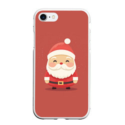 Чехол iPhone 7/8 матовый Санта Клаус: арт нейросети, цвет: 3D-белый