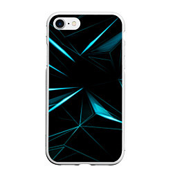 Чехол iPhone 7/8 матовый Light blue hexagon