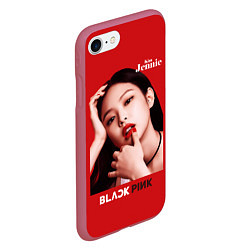 Чехол iPhone 7/8 матовый Blackpink Beautiful Jennie, цвет: 3D-малиновый — фото 2