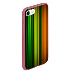 Чехол iPhone 7/8 матовый Звуковой спектр, цвет: 3D-малиновый — фото 2