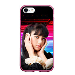 Чехол iPhone 7/8 матовый Lisa Blackpink music kpop, цвет: 3D-малиновый