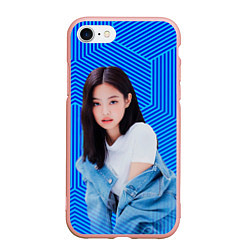 Чехол iPhone 7/8 матовый Jennie kpop music, цвет: 3D-светло-розовый