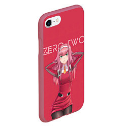 Чехол iPhone 7/8 матовый 0 2 - Darling in the FranXX, цвет: 3D-малиновый — фото 2