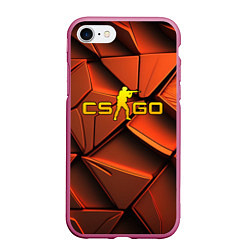 Чехол iPhone 7/8 матовый CSGO orange logo