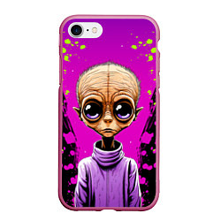 Чехол iPhone 7/8 матовый Alien - comics art style