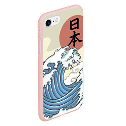 Чехол iPhone 7/8 матовый Япония море, цвет: 3D-светло-розовый — фото 2