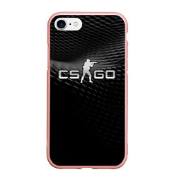 Чехол iPhone 7/8 матовый CS GO black chrome, цвет: 3D-светло-розовый