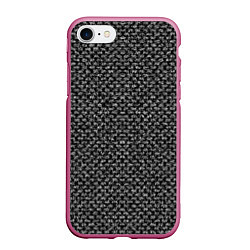 Чехол iPhone 7/8 матовый Черно-белый абстрактный мелкий узор, цвет: 3D-малиновый