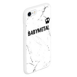 Чехол iPhone 7/8 матовый Babymetal glitch на светлом фоне: символ сверху, цвет: 3D-белый — фото 2