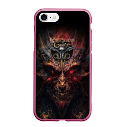 Чехол iPhone 7/8 матовый Baldurs Gate 3 logo demon