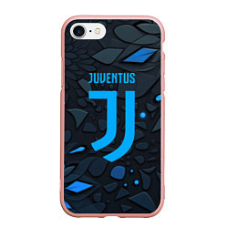 Чехол iPhone 7/8 матовый Juventus blue logo