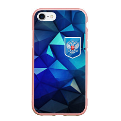 Чехол iPhone 7/8 матовый Russia blue abstract