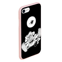 Чехол iPhone 7/8 матовый Луффи и гир 5 на луне, цвет: 3D-светло-розовый — фото 2