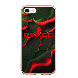 Чехол iPhone 7/8 матовый CSGO red green texture