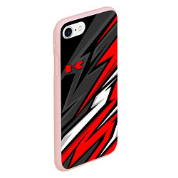 Чехол iPhone 7/8 матовый Kawasaki - red uniform, цвет: 3D-светло-розовый — фото 2