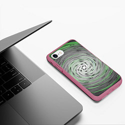Чехол iPhone 7/8 матовый Круговорот, цвет: 3D-малиновый — фото 2
