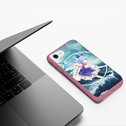 Чехол iPhone 7/8 матовый Touhou Project Чирно, цвет: 3D-малиновый — фото 2