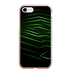 Чехол iPhone 7/8 матовый Green abstract dark background