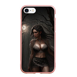 Чехол iPhone 7/8 матовый Девушка в белье под луной