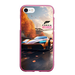 Чехол iPhone 7/8 матовый Forza Horison осенний пейзаж, цвет: 3D-малиновый