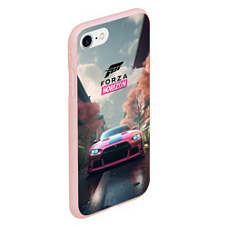 Чехол iPhone 7/8 матовый Forza horizon game, цвет: 3D-светло-розовый — фото 2