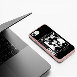 Чехол iPhone 7/8 матовый Дазай Осаму - Проза бродячих псов, цвет: 3D-светло-розовый — фото 2
