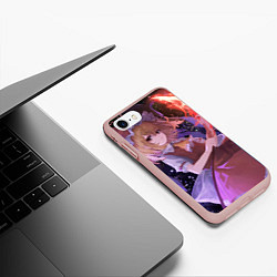 Чехол iPhone 7/8 матовый Touhou Project Flandre Scarlet, цвет: 3D-светло-розовый — фото 2