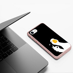 Чехол iPhone 7/8 матовый Ок гусь, цвет: 3D-светло-розовый — фото 2