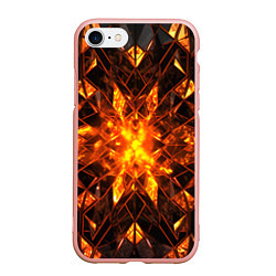 Чехол iPhone 7/8 матовый Огненная абстракция, цвет: 3D-светло-розовый