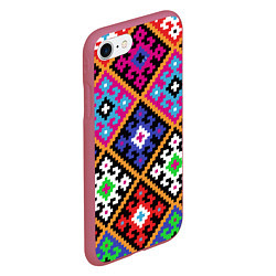 Чехол iPhone 7/8 матовый Колорит, цвет: 3D-малиновый — фото 2