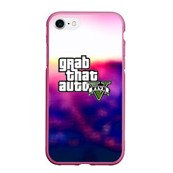 Чехол iPhone 7/8 матовый Gta neon 10 лет