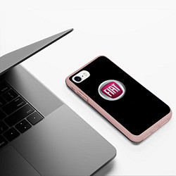 Чехол iPhone 7/8 матовый Fiat sport pro, цвет: 3D-светло-розовый — фото 2