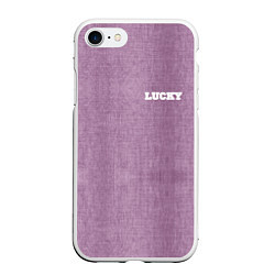 Чехол iPhone 7/8 матовый Розовые джинсы lucky 77